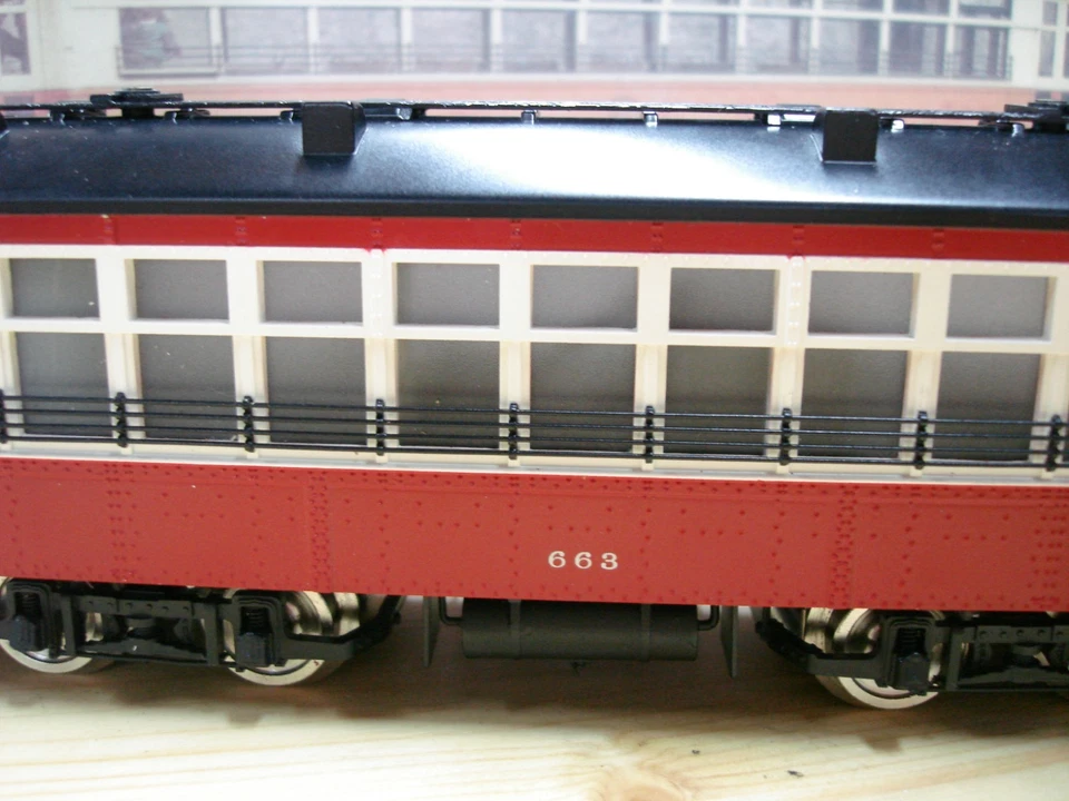 Western Hobbycraft O Guage Powered Street Tolley 3 Rail #663 RED - Image 3 of 4