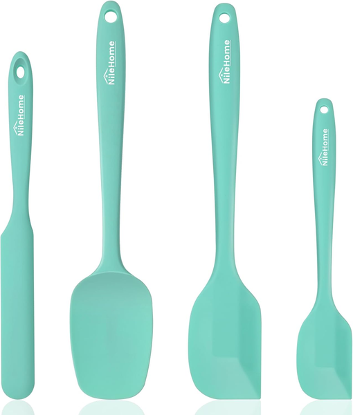 Silikon-Spatel-Set Kochutensilien HitzebestäNdig 4-Tlg. SpüLmaschinenfest-image