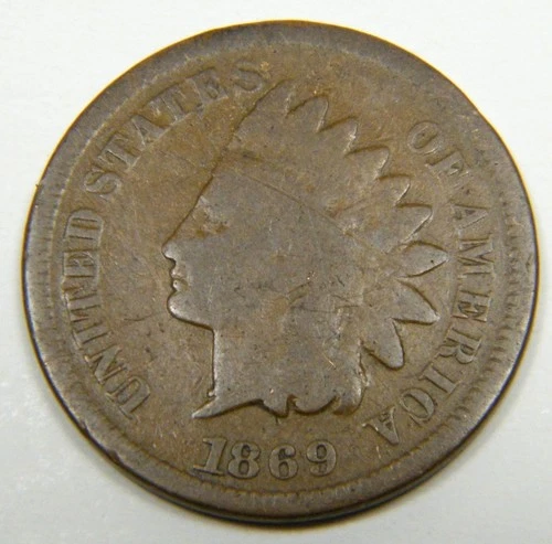 1869 Indian Head Cent grading Good