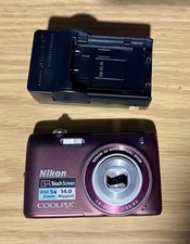 Nikon COOLPIX S4100 14.0MP Digital Camera - Plum Tested READ DESCRIPTION