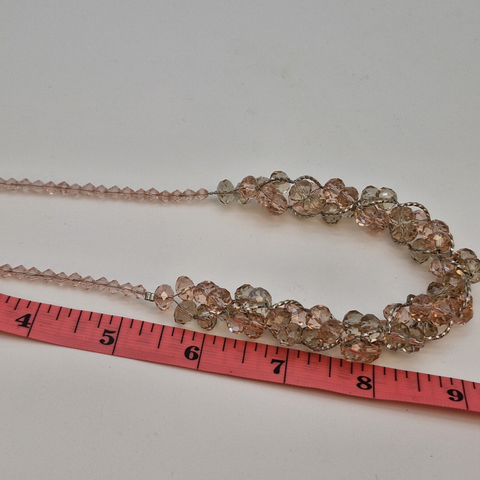 Champagne Crystal Cluster Statement Necklace - Fa… - image 16