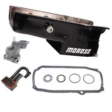 Moroso Oil Pan Wplug -high Volume Oil Pumppickup Kit 86-up Sbc