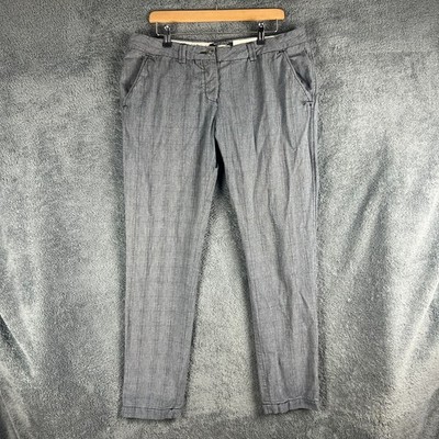 MAISON SCOTCH Chino Dress Trousers Grey Check Womens W36 L32 Tapered Preppy