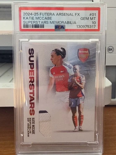 2024-25 Futera Arsenal FX Superstars Memorabilia Kate McCabe Game Worn 4/5 PSA10