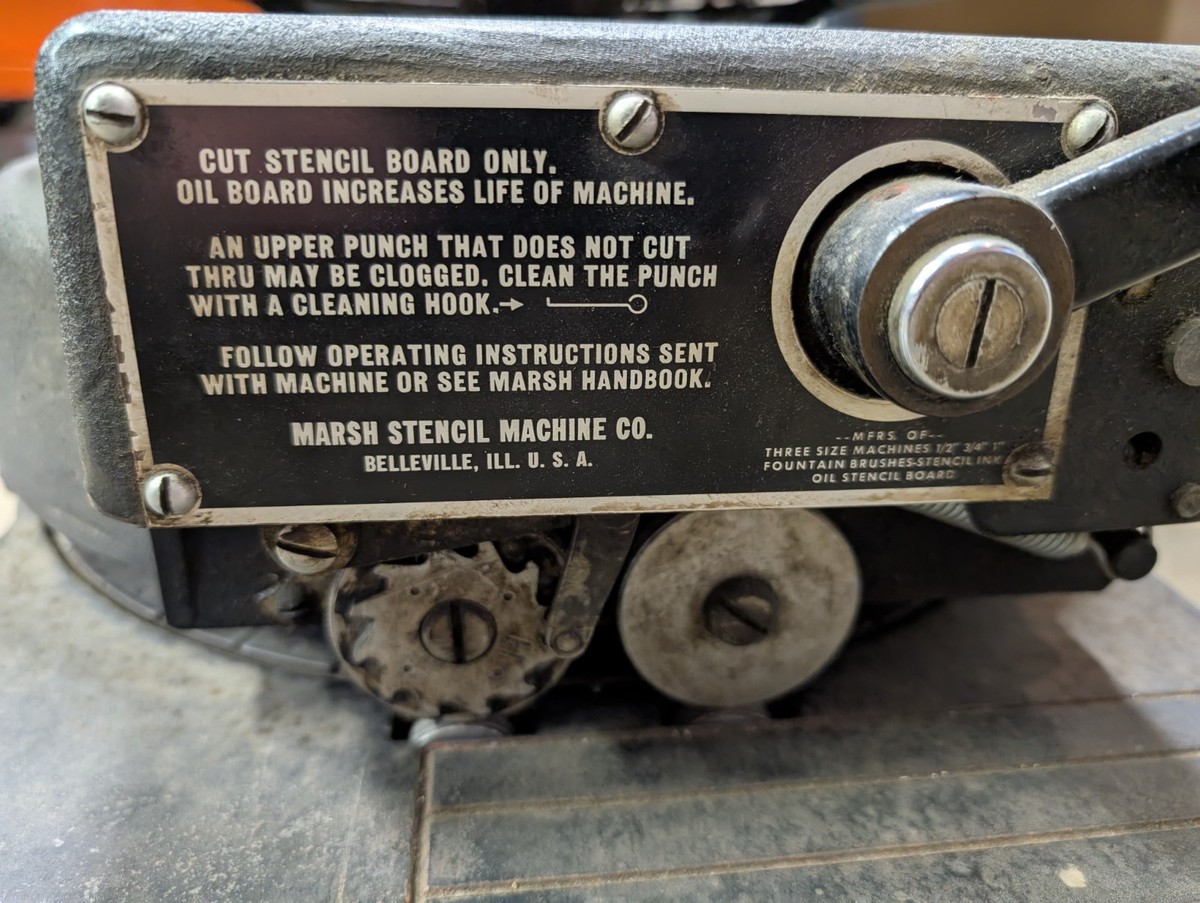 Marsh Stencil Machine 1/2