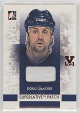 2007-08 ITG Superlative Gold Vault Ruby 1/1 Doug Gilmour #SP-20 Patch HOF k4s