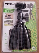 Vivitar 12 Spider Tripod Stand Black Flexible Rubberized NEW