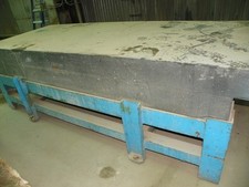 GRANITE SURFACE PLATE WITH HEAVY METAL STAND 4FT X 8FT.