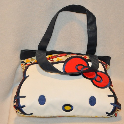 Loungefly Sanrio Hello Kitty Bolso Bolso Tote Canvas Piel sintética Rojo Amarillo Azul - Imagen 2 de 12