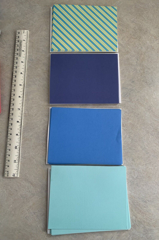 Shades of Blue Blank Notecards & Envelopes