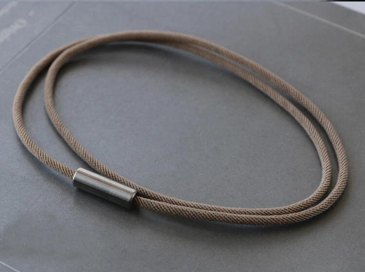 TC4 Aleación de Titanio Antialérgico Collar EDC Colgante Hágalo Usted Mismo Cuentas 600mm Longitud Cuerda Foto 2 de 4