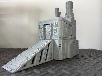 Sci Fi Gebäude Industrie Fabrik Tischplatte Gelände Landschaft 28mm 32mm 3D gedruckt