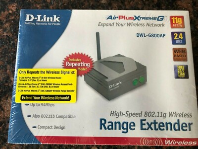 BRAND NEW SEALED D-Link Airplus Xtreme G Dwl-G800Ap Range Extender wireless108G 