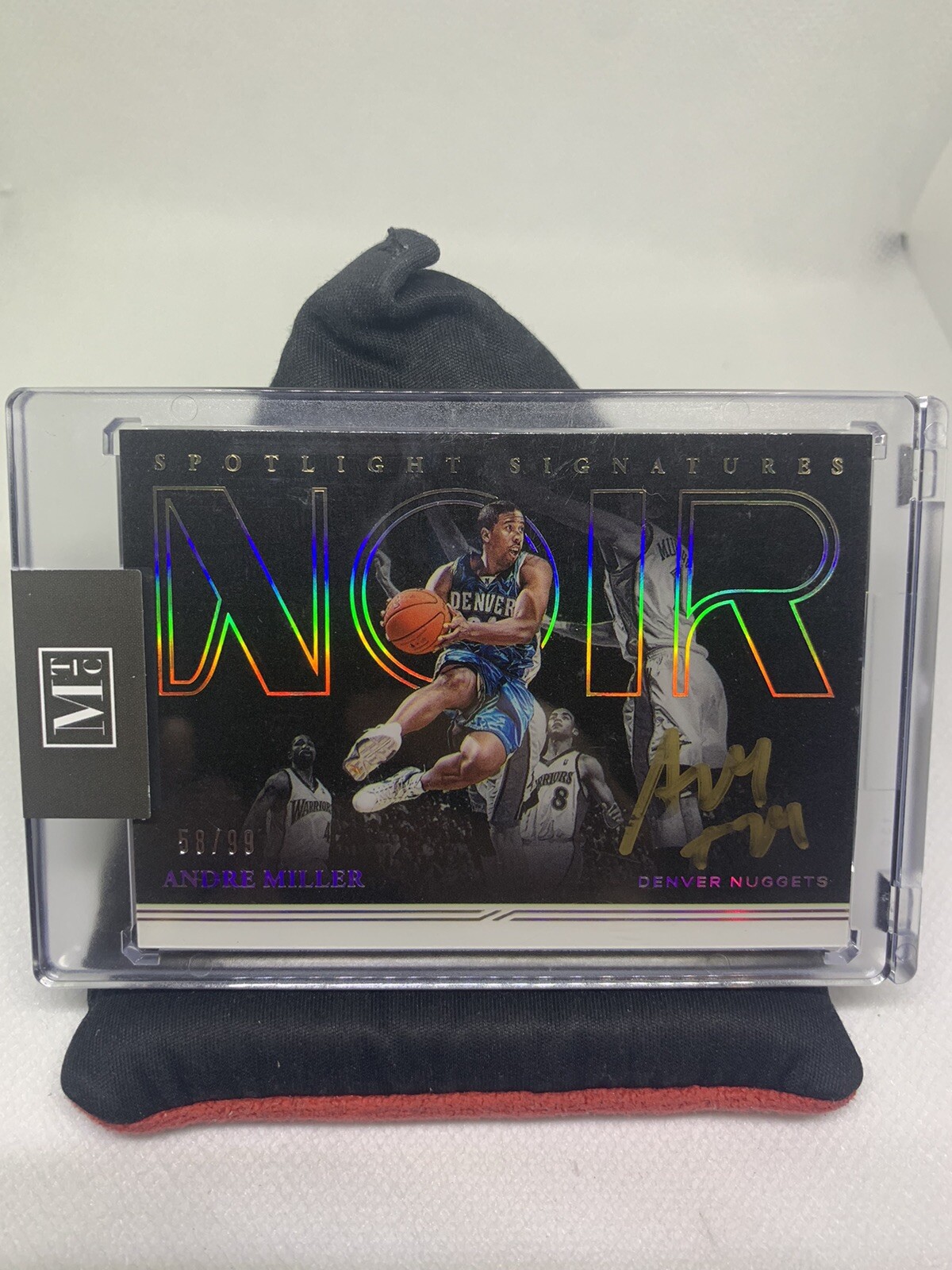 2020-21 Panini Noir Andre Miller Spotlight Signatures /99 Auto Denver Nuggets