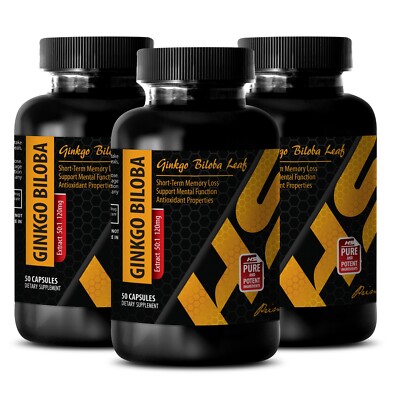 Cognitive support - GINKGO BILOBA - Vision defense 3 Bottles 180 Capsules
