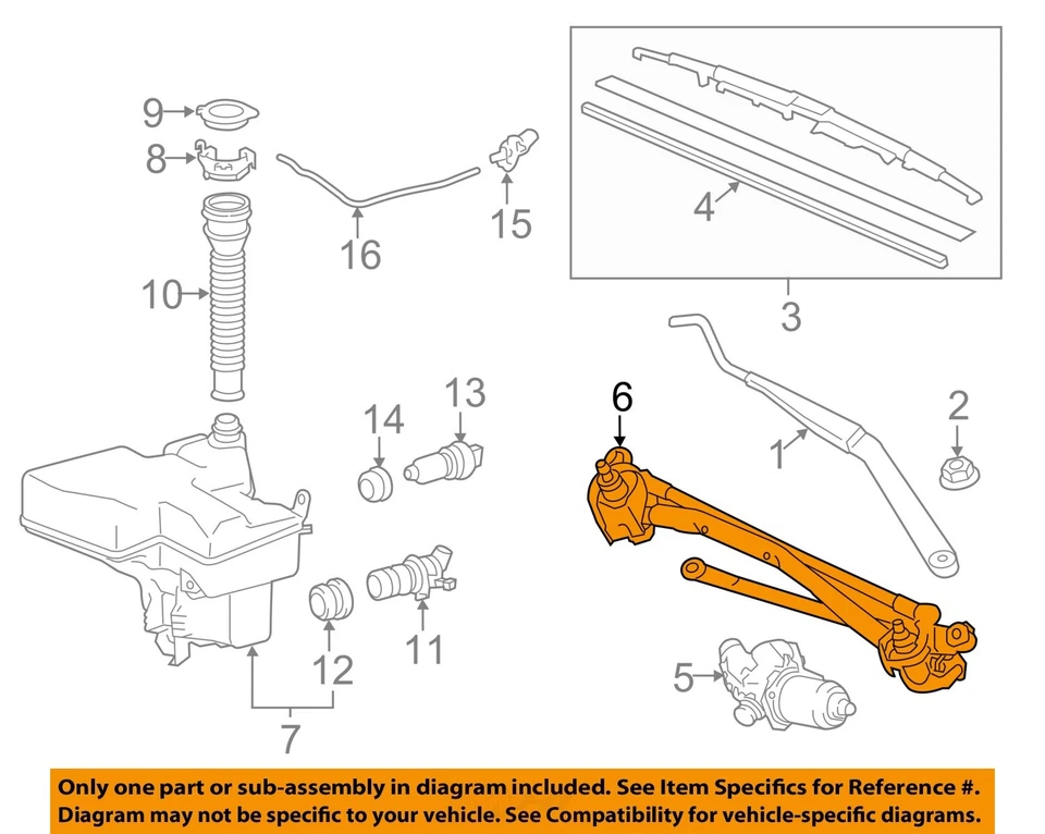 Enlace limpiaparabrisas usado se adapta a: Lexus GS350 2014 grado B Foto 3 de 4