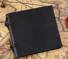 Writing notes Notebook sketchbook Diary Notepad handmade leather black Q278