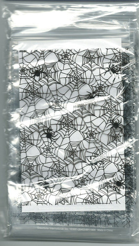Spiderweb Zipper 2 Bags 40 Count 3.8" X 5.75" Clear With Webs Spiders Halloween
