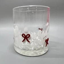 NEW Anthropologie Dupe RED BOW Icon Juice Glass Whiskey Cups Viral