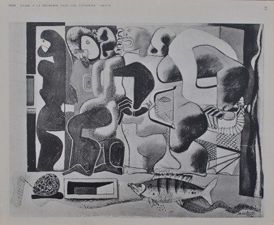 Le Corbusier: Kubismus, Stillleben Am Fisch, Tiefdruck Unterzeichnet, 1938
