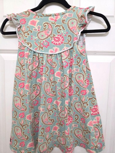 Matilda Jane Set Of 2 Coral & Aqua Floral Girls Dresses Size 6 - Picture 5 of 11