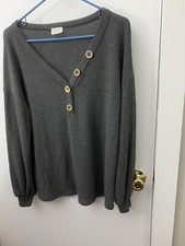Women BiBi pullover size small gray