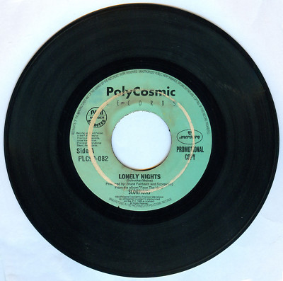 Philippines SCORPIONS Lonely Nights 45 rpm PROMO Vinyl POLYCOSMIC Records