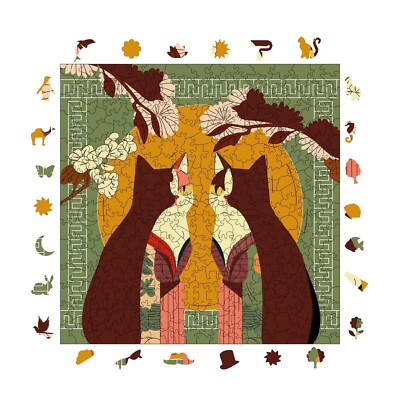 Holzpuzzle für Erwachsene, World of Cats Premium Puzzle, 353 Teile