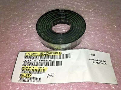 (20 PIECE LOT) MTD20N03HDLT4, Power Field-Effect Transistor 20A I(D) 30V 0.04ohm