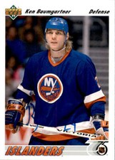 Ken Baumgartner Signed Auto 1991-92 Upper Deck card New York Islanders