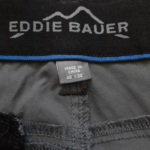 Eddie Bauer Pantalone Uomo Adventure Trek Nylon Grigio Antracite Taglia 40W x 30L - Foto 3 di 13