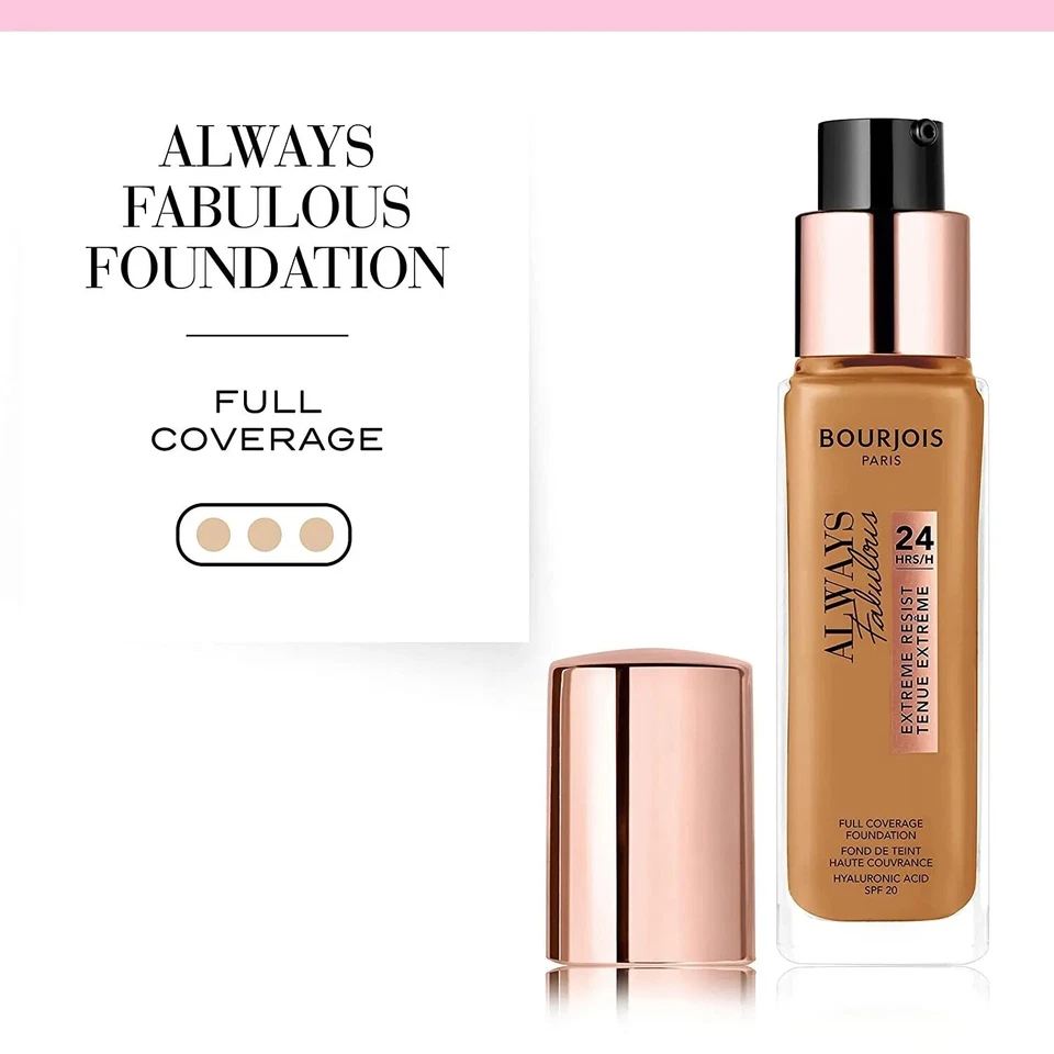 BOURJOIS Always Fabulous 24H Long-Lasting Foundation SPF 20 30ml *CHOOSE SHADE* - Image 3 of 4