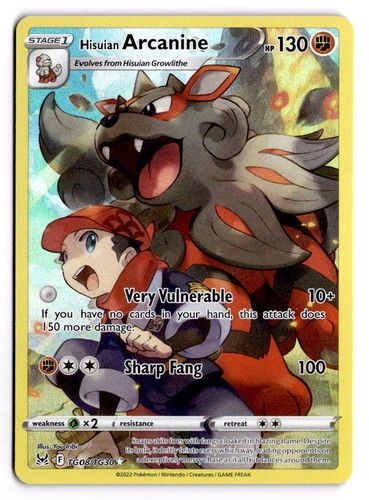 Pokemon Lost Origin Hisuian Arcanine TG08 PSA 10 | eBay