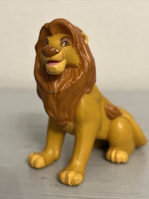 SIMBA THE LION KING DISNEY 3  ACTION FIGURE LION SOLID PVC TOY (PRE-OWNED)