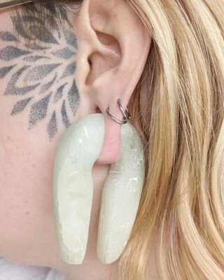   Tunnel -  Ear Wight - 20mm - Speckstein - Handmade - Selfmade - Hippie  