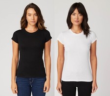 Womens Cotton Heritage BLANK Short Sleeve Ultra-Soft Crew-Neck Tee T-Shirt