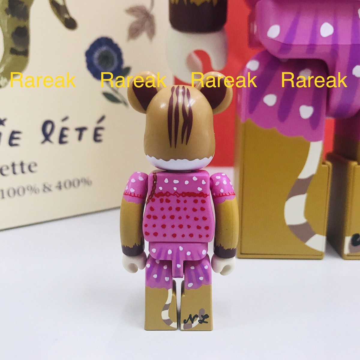 Medicom Bearbrick 2021 Nathalie Lete Minette Cat 400% + 100% Be 