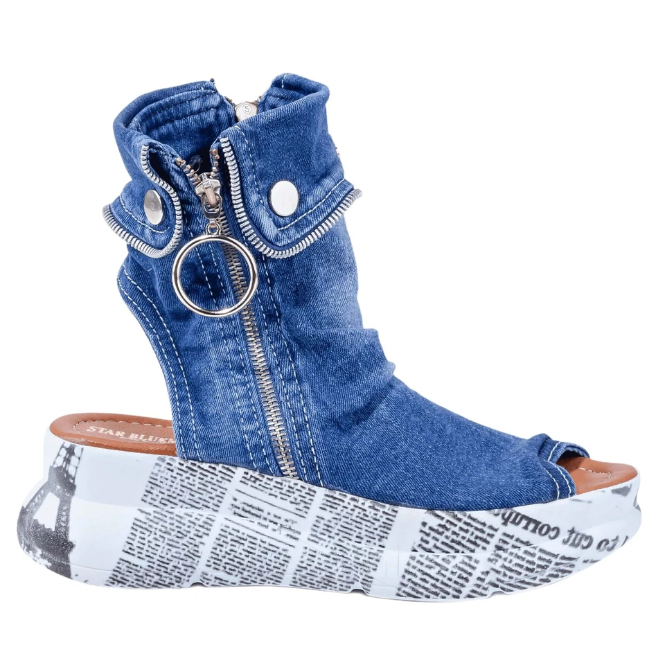 Сандалии джинсы обувь, женская спортивная обувь / сандалии ботинки / подарок на День святого Валентина' - Изображение 3 из 4