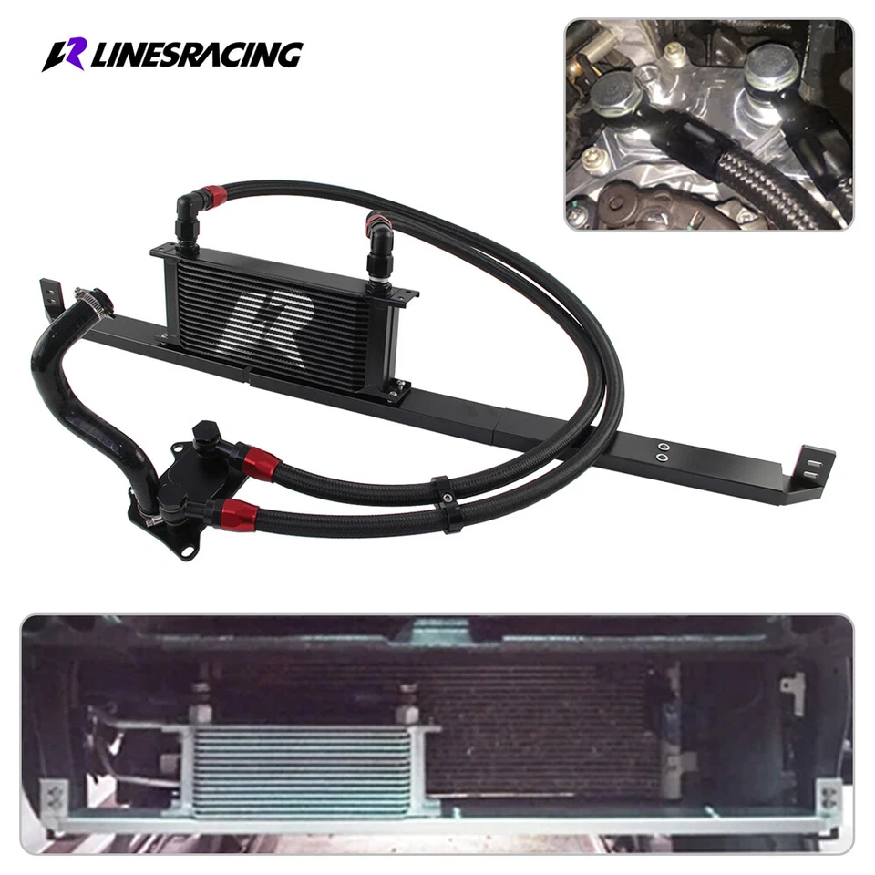 16 Row AN10 Oil Cooler Kit For VW Golf MK7 GTI Tiguan Audi A3 S3 8V Skoda EA888 - Imagem 4 de 4