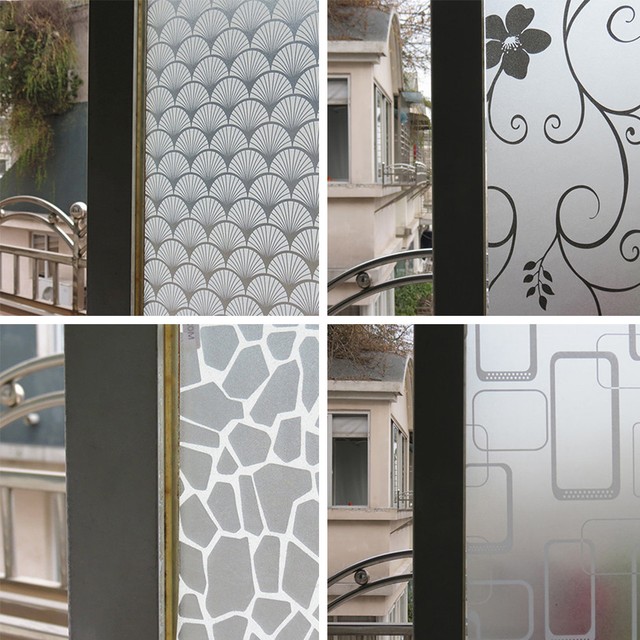Window Contact Paper Decorative Privacy Frosted Window Film Self