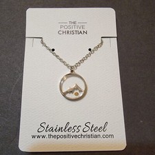 Mustard Seed Faith Can Move Mountains Necklace Christian Stainless Steel