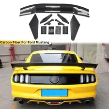 Carbon Fiber APR style Rear Trunk Spoiler Wing Flap For Ford Mustang 2015-21
