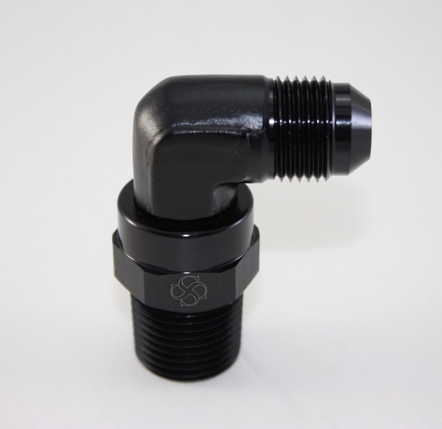 X771 8AN Flare To 8 ORB Male 90° AN Flare Aluminum SWIVEL Fitting