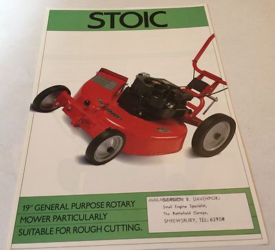 Stoic Allzweck Kreiselmäher Atco Professional Original 80er Jahre Prospekt