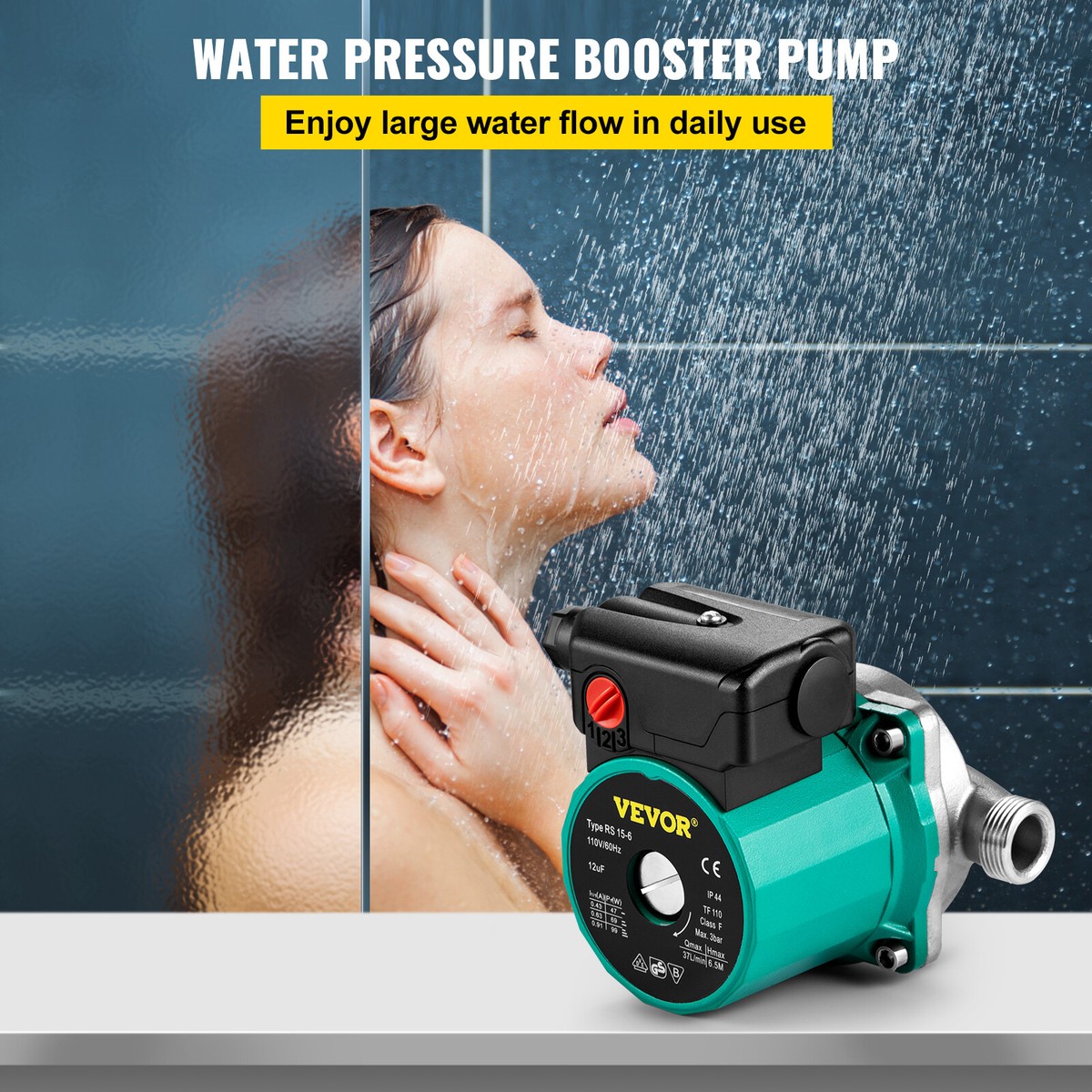 VEVOR Hot Water Circulation Pump 3-Speed Domestic Pump 93W Stainless Steel  840281514465 | eBay
