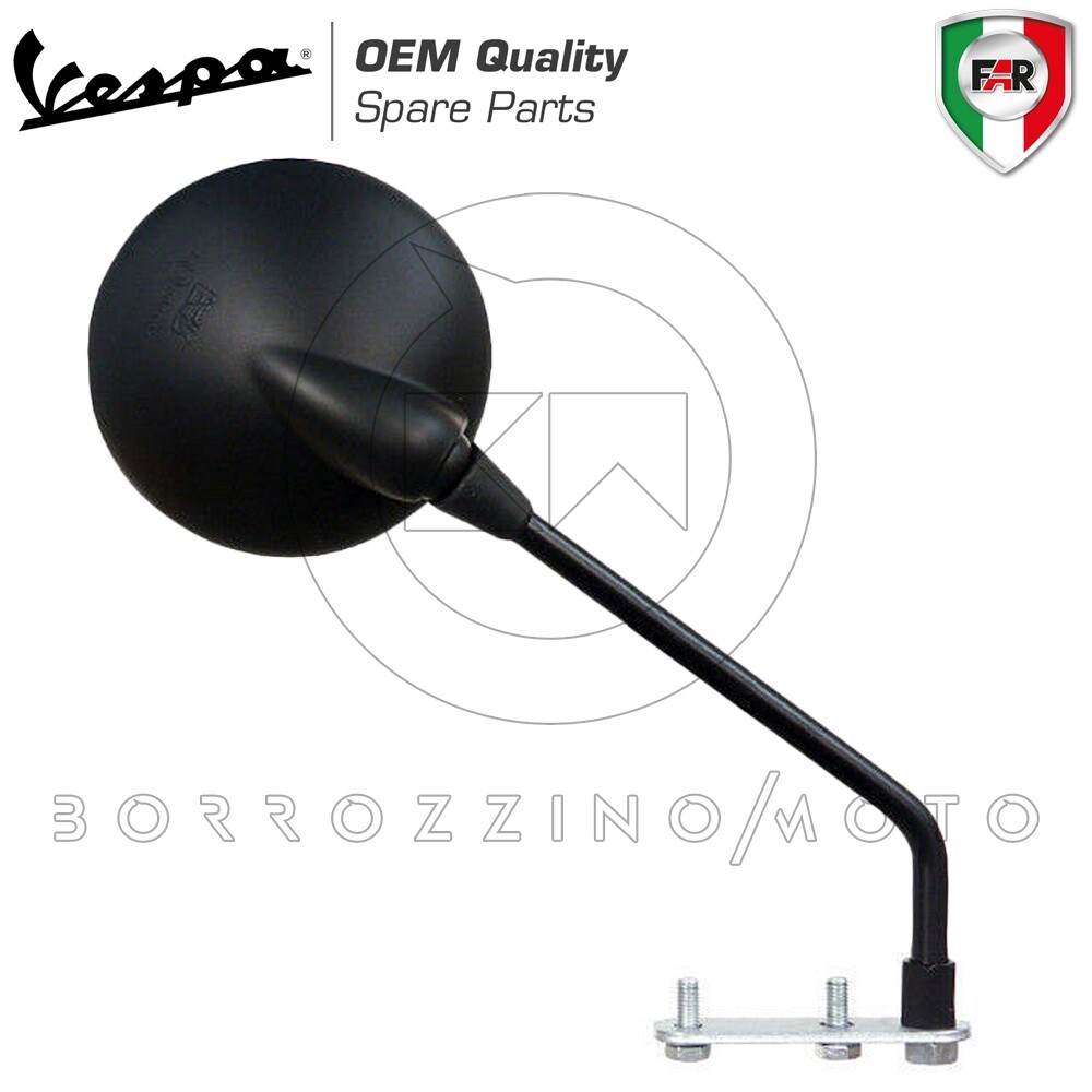 Specchietto Retrovisore Destro Per Piaggio Vespa PX 125 - Cromato, Omologato