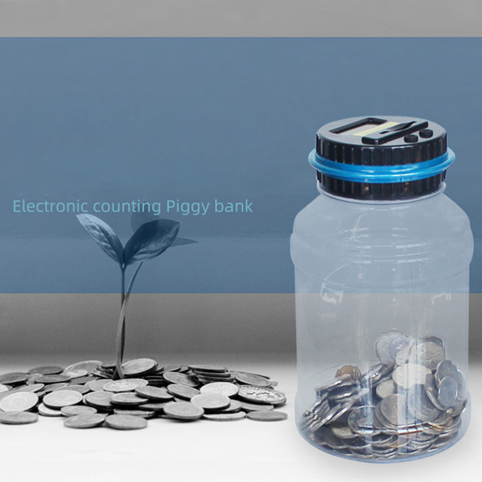 Aussie Coin Counting Money Jar Digital LCD Display OZ Coin Piggy Bank