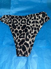 Women's High Cut Multi Color Leopard Print Bikini Bottom Size Small NEW s424 