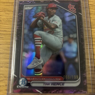 TINK HENCE 2024 BOWMAN CHROME DRAFT FUCHSIA LUNAR CARDINALS /199 Q3573