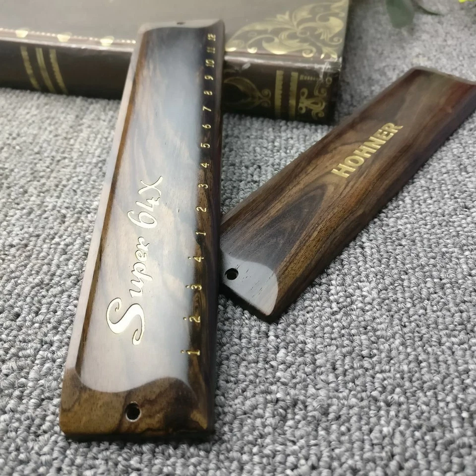 Handmade Sandalwood Cover Plate for Super 64x Sirius Scx-64 DIY Harmonica - Image 2 of 4